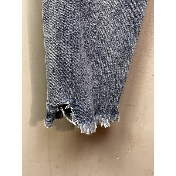 JustFab Skinny Jeans Womens Size 26 Distressed Raw Hem Blue Denim - Picture 6 of 8